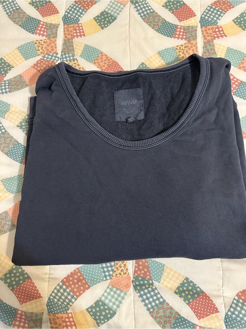 aerie charcoal gray crewneck sweatshirt - Picture 2 of 2
